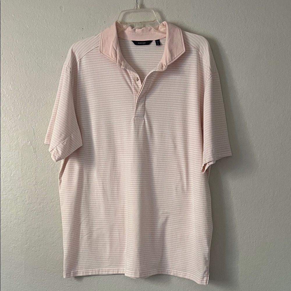 Radmor Men's Taylor Microsoft Polo in Pale Pink in Size XL